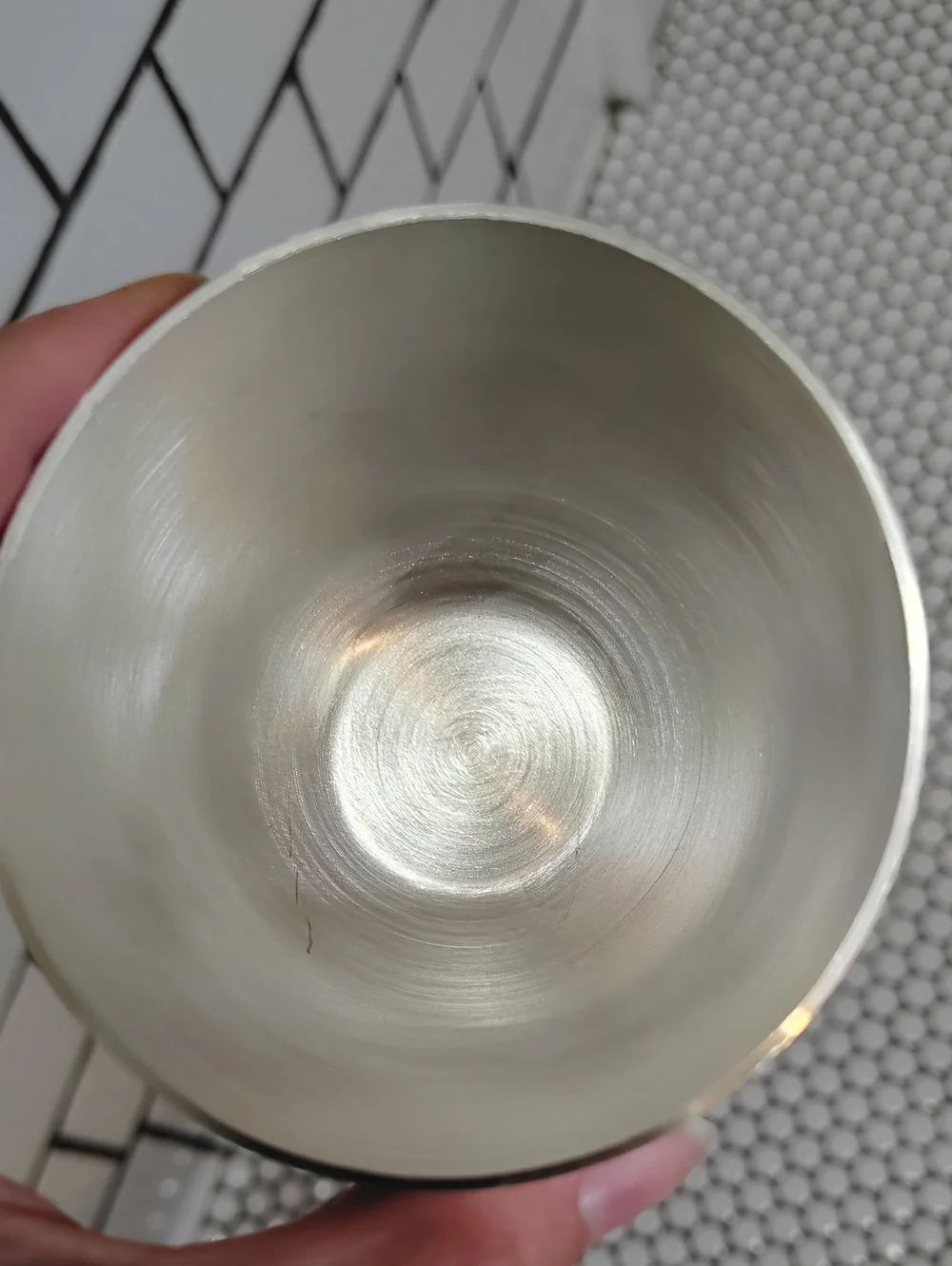 Engraved Monogram Camelot Pewter Jefferson Cup - Picture 2 of 4